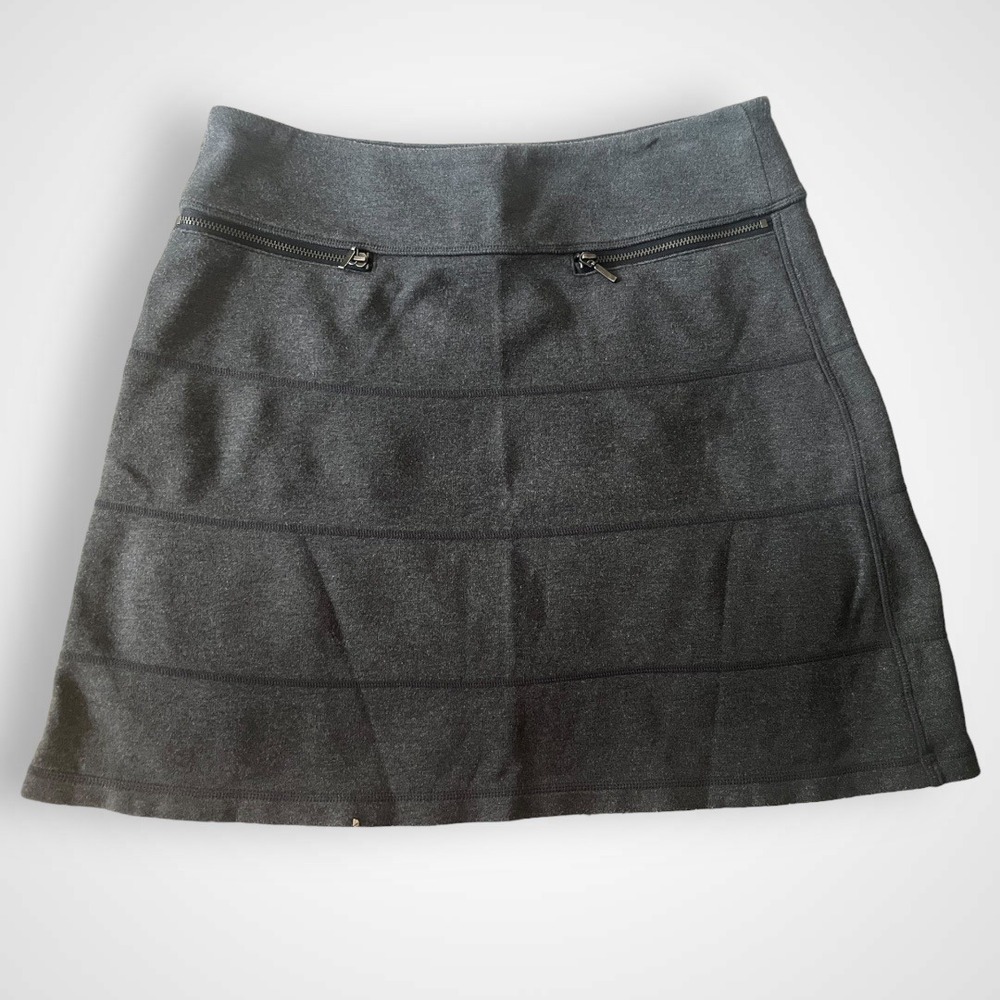 ATHLETA Strata Ponte Gray‎ Knit Skirt Small | EUC
